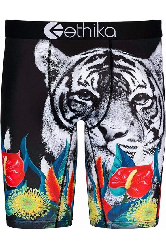 Mens Tropicall Tiger Multi Staple Fit Boxer Brief Size Medium