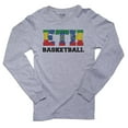 thumbnail image 1 of Ethiopia Basketball - Olympic Games - Rio - Flag Men's Long Sleeve Grey T-Shirt, 1 of 2