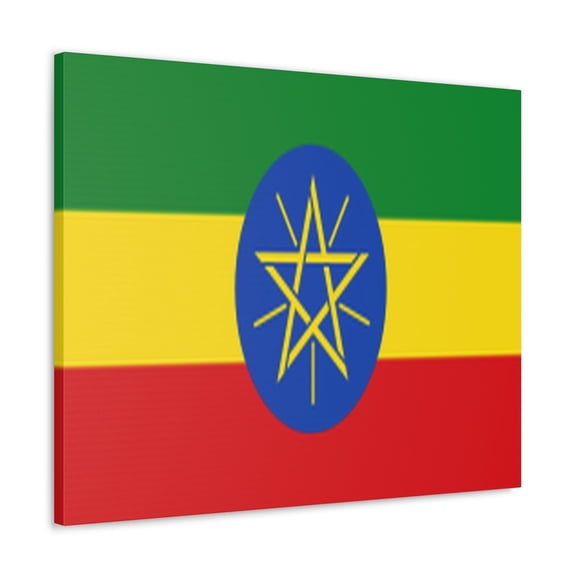 Ethiopia Country Flag Canvas Vibrant Wall Art Unframed Home Decor
