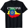 thumbnail image 1 of Ethiopia Flag Habesha Map Proud Africa T-Shirt, 1 of 3