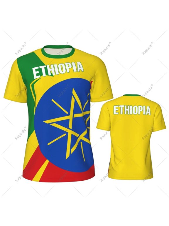 Ethiopia Flag Men Sports T-shirt Women Tees jersey for Soccer Football Running Bike Tennis Fitness Fans