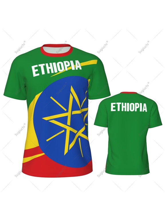 Ethiopia Flag Men Sports T-shirt Women Tees jersey for Soccer Football Running Bike Tennis Fitness Fans