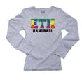 thumbnail image 1 of Ethiopia Handball - Olympic Games - Rio - Flag Women's Long Sleeve Grey T-Shirt, 1 of 2
