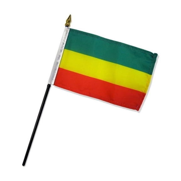 Ethiopia (Plain) 4x6in Stick Flag
