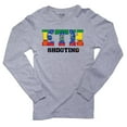 thumbnail image 1 of Ethiopia Shooting - Olympic Games - Rio - Flag Men's Long Sleeve Grey T-Shirt, 1 of 2