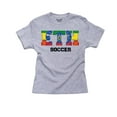 thumbnail image 1 of Ethiopia Soccer - Olympic Games - Rio - Flag Girl's Cotton Youth Grey T-Shirt, 1 of 2