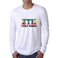 thumbnail image 1 of Ethiopia Table Tennis - Olympic Games - Rio - Flag Men's Long Sleeve Grey T-Shirt, 1 of 2