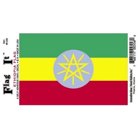 Ethiopia flag decal for auto, truck or boat