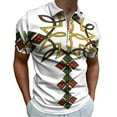 thumbnail image 1 of Ethiopian Cross Framed Men Zipper T-shirt Summer Casual Short Sleeve T-shirt Top, 1 of 7