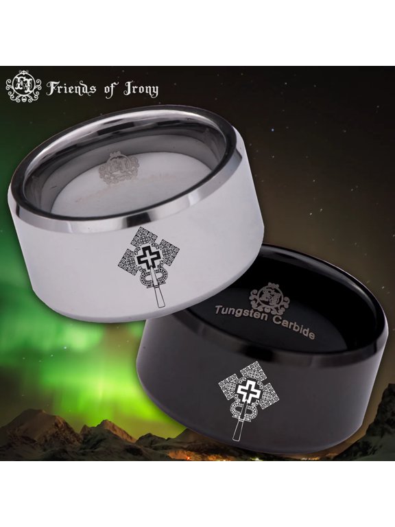 Ethiopian Cross Tungsten Carbide Ring