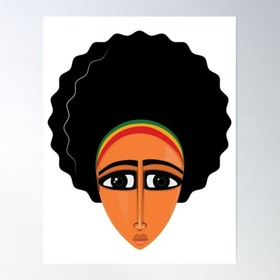 Ethiopian Face Poster Wall Art, Modern Wall Decor For Living Room Bedroom, 8x12 UNFRAMED
