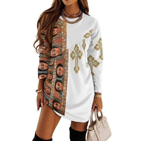 Ethiopian Fashion Loose Dress Evening Dress Summer Dresses for Women Luxury Dress Long Sleeved Dress