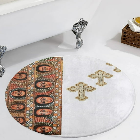 Ethiopian Fashion Round Carpet Circle Rug Outdoor Patio Area Rug Washable Large Area Rugs Hallway Room Decor Fitness Mats