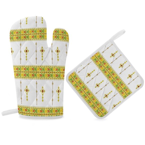 Ethiopian Habesha Tibeb Telet Oven Gloves And Pots Stand Set Oven Gloves And Pot Racks Pot Racks And Oven Gloves Set