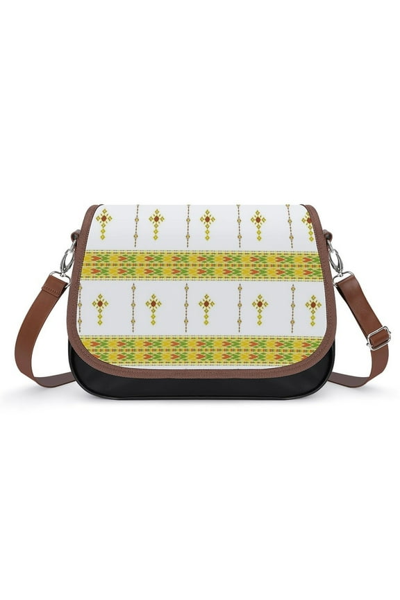 Ethiopian Habesha Tibeb Telet Vintage Crossbody Bag for Women Medium Leather Hobo Bags Shoulder Bag Classic City Leather Satchels