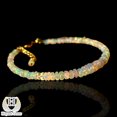 thumbnail image 1 of Ethiopian Opal Beaded Bracelet: Natural Golden Gemstone Jewelry, 1 of 2
