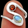 thumbnail image 1 of Ethiopian Opal & Mandarin Citrine 925 Sterling Silver Ring s.7.5 Jewelry DGR1123_F_7.5 R-1039, 1 of 7