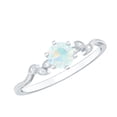 thumbnail image 1 of Rosec Jewels Ethiopian Opal Promise Ring with Diamond - Leaf Ring - AAA Quality Certified - Ready to Gift with Jewelry Box, 14K White Gold, US 9.00, 1 of 9