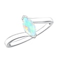 thumbnail image 1 of Rosec Jewels Real Ethiopian Opal Promise Ring for Women - October Birthstone Ring - AAA Quality - Ready to Gift with Jewelry Box, 10K White Gold, US 10.00, 1 of 9