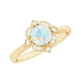 thumbnail image 1 of Rosec Jewels Natural Ethiopian Opal Diamond Engagement Ring - Vintage Inspired Ring for Women - AAA Quality - With Jewelry Box, 10K Yellow Gold, US 11.00, 1 of 9