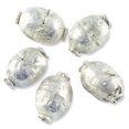 thumbnail image 1 of Ethiopian Prayer Beads 8x11mm Silver Color Aluminum (5-Pcs), 1 of 2