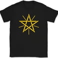 thumbnail image 1 of Ethiopian Symbol T-Shirt Symbolism Country Geography Trippy Star Tee - Black, S, 1 of 1