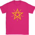 thumbnail image 1 of Ethiopian Symbol T-Shirt Symbolism Country Geography Trippy Star Tee - Pink, 5XL, 1 of 1