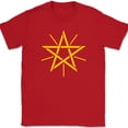 thumbnail image 1 of Ethiopian Symbol T-Shirt Symbolism Country Geography Trippy Star Tee - Red, 5XL, 1 of 1