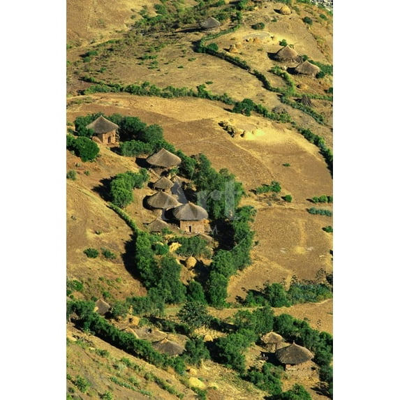 Ethiopian Village, Scenic Unframed Photographic Print Wall Art by Jon Hicks Sold by Art.Com