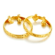 Ethlyn Little Bangles Bracelet, Gold-Plated, 1.7, 18K, 2 Pcs