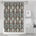 thumbnail image 1 of Ethnic Aesthetic Shower Curtain 72x72 Inches for Bathroom, Quick-Dry Polyester with Plastic Hooks, Boho Vintage Artistic Tribal Earth Tone Pattern, 1 of 5