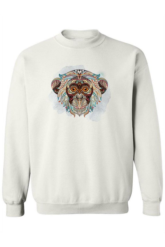 Ethnic Ape Head Sweatshirt Women -Image by Shutterstock, Female Small