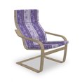 thumbnail image 1 of Ethnic Armchair Pad and Slipcover, Scroll Western Christmas Snowflakes Middle Eastern Noel Print, 1 Piece Soft Cushion Replacement with Removable Cover, Lavender Violet White, by Ambesonne, 1 of 1
