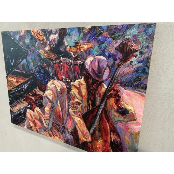 Ethnic Art Canvas, Music Canvas Art, Saxophone Wall Art, African Wall Decor, Abstract Art Canvas, Jazz Wall Decor, Piano Printed, Canvas Wall Decor - Rolled Canvas