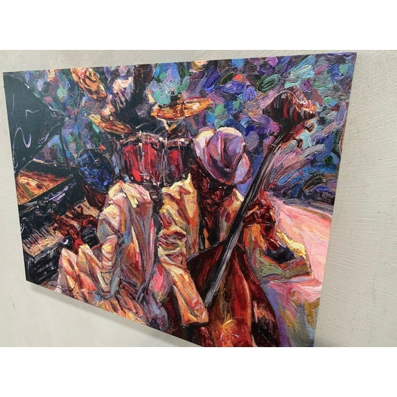 Ethnic Art Canvas, Music Canvas Art, Saxophone Wall Art, African Wall Decor, Abstract Art Canvas, Jazz Wall Decor, Piano Printed, Canvas Wall Decor - Rolled Canvas