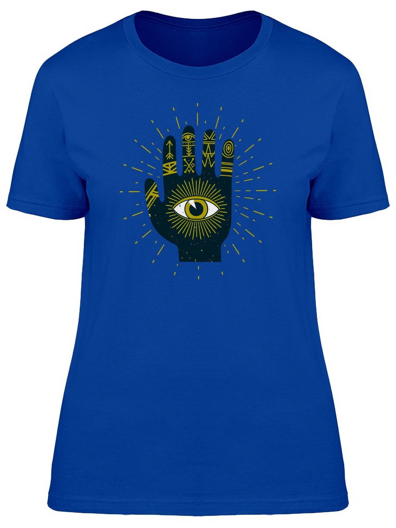 Ethnic Art Eye On Hand T-Shirt Women -Image by Shutterstock, Female Medium  - Walmart.com, image size:1500x2000