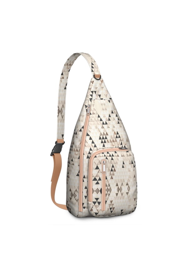 Ethnic Art Sling Backpack - Tribal Pattern Shoulder Bag, Fashionable Travel Pack for Commuting