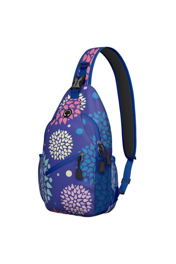 Ethnic Artistic Sling Backpack Lightweight Shoulder Bag for Students, Travel & Outdoor Hiking Crossbody Design