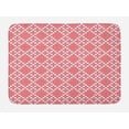thumbnail image 1 of Ethnic Bath Mat, Traditional Russian Slavic Stitch Pattern Embroidery in Graphic Needlework Design, Non-Slip Plush Mat Bathroom Kitchen Laundry Room Decor, 29.5 X 17.5 Inches, Red White, Ambesonne, 1 of 2