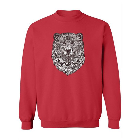 Ethnic Bear Head Design Sweatshirt Women -Image by Shutterstock, Female 5X-Large