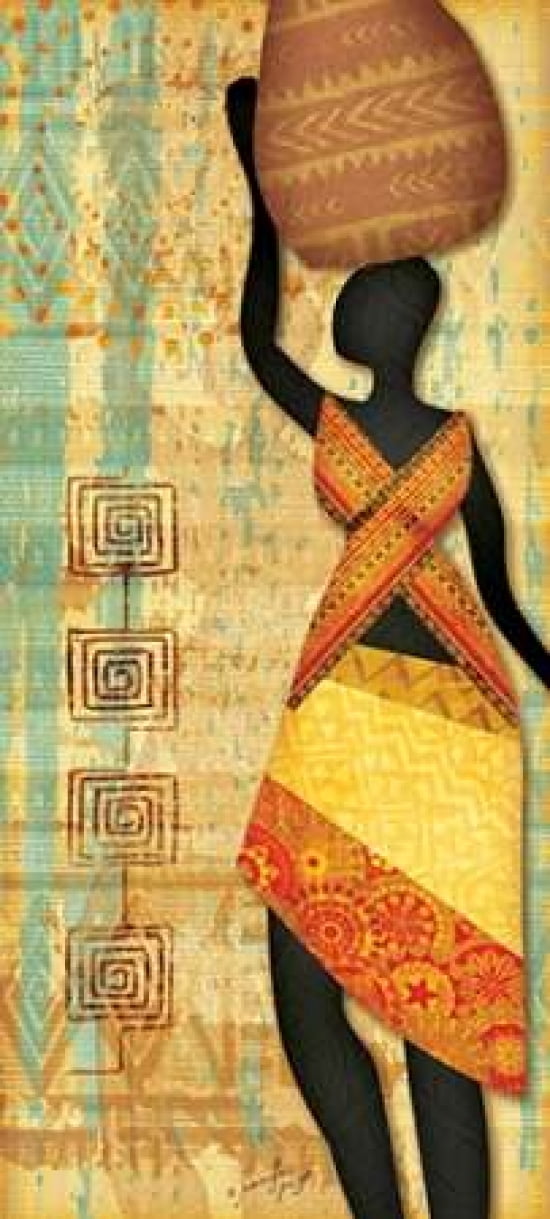 Ethnic Beauty I Canvas Art - Jennifer Pugh (10 x 20)