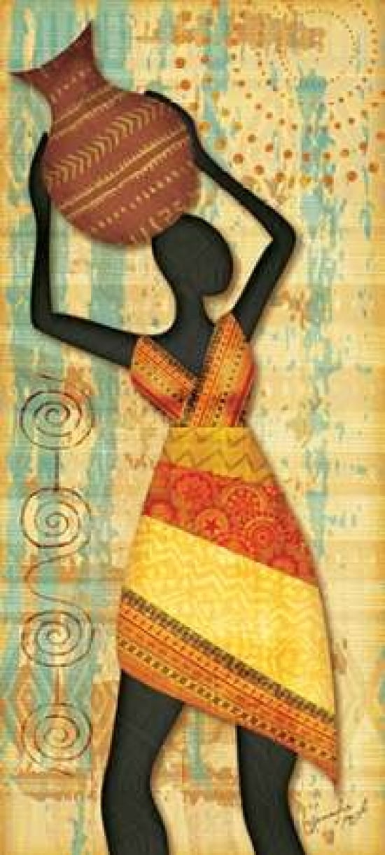 Ethnic Beauty III Canvas Art - Jennifer Pugh (10 x 20)