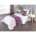 thumbnail image 1 of Ethnic Bed Runner Set, Repetitive Pattern of Pinkish-Tone Peacock Feathers Illustration Art, Decorative Bedding Scarf & a Pillow Sham for Hotels Homes, Twin, Magenta and Soft Pink, by Ambesonne, 1 of 3