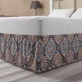 thumbnail image 1 of Ethnic Bed Skirt, Bohemian Style Motif Vintage Oriental Inspired Traditional Art, Elastic Bedskirt Dust Ruffle Wrap Around for Bedding Decor, 4 Sizes, Multicolor, by Ambesonne, 1 of 2
