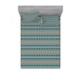 thumbnail image 1 of Ambesonne Ethnic Fitted Sheet & Pillow Sham Set, Colorful Tribal Leaf Motifs, Queen, Multicolor, 1 of 3
