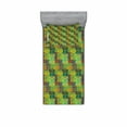 thumbnail image 1 of Ethnic Bedding Set with Sheet & Covers, Pattern with Geometric Colorful Trippy Forms Folk Native Image, Printed Bedroom Decor 2 Shams, 4 Sizes, Multicolor, by Ambesonne, 1 of 3