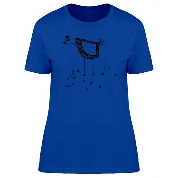 Ethnic Bird With Pawprints T-Shirt Women -Image by Shutterstock, Female x-Large