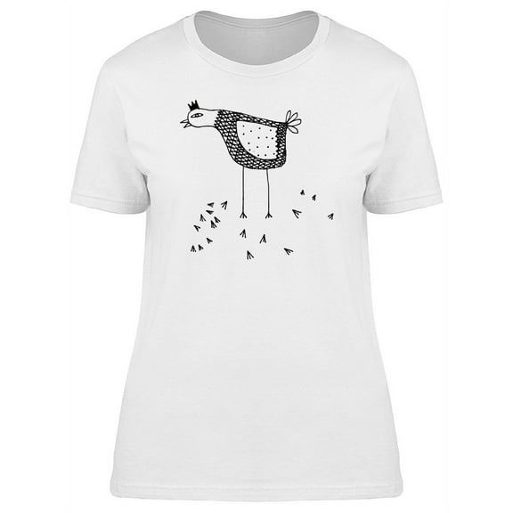 Ethnic Bird With Pawprints T-Shirt Women -Image by Shutterstock, Female x-Large