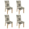 thumbnail image 1 of Ethnic Bohemian Dining Chair Covers Set of 4, Stretchable Washable Slipcovers with Retro Artistic Tribal Patterns, Removable Polyester Protectors for Rustic Kitchen or Stylish Farmhouse Decor, 1 of 6
