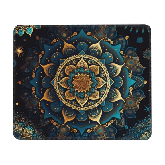 Ethnic Bohemian Mandala Geometric Mouse Pad Non-Slip Rubber Gaming Mousepad Rectangle for Computers Laptop 10 x 12 inch
